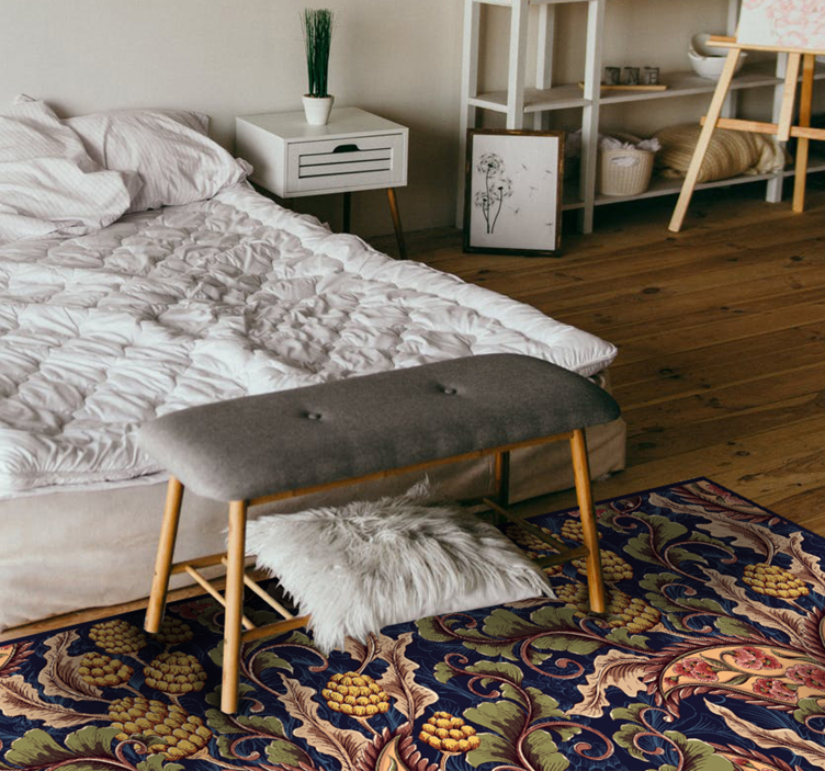 Tapete vinílico flores e plantas ornamentação floral - TenStickers