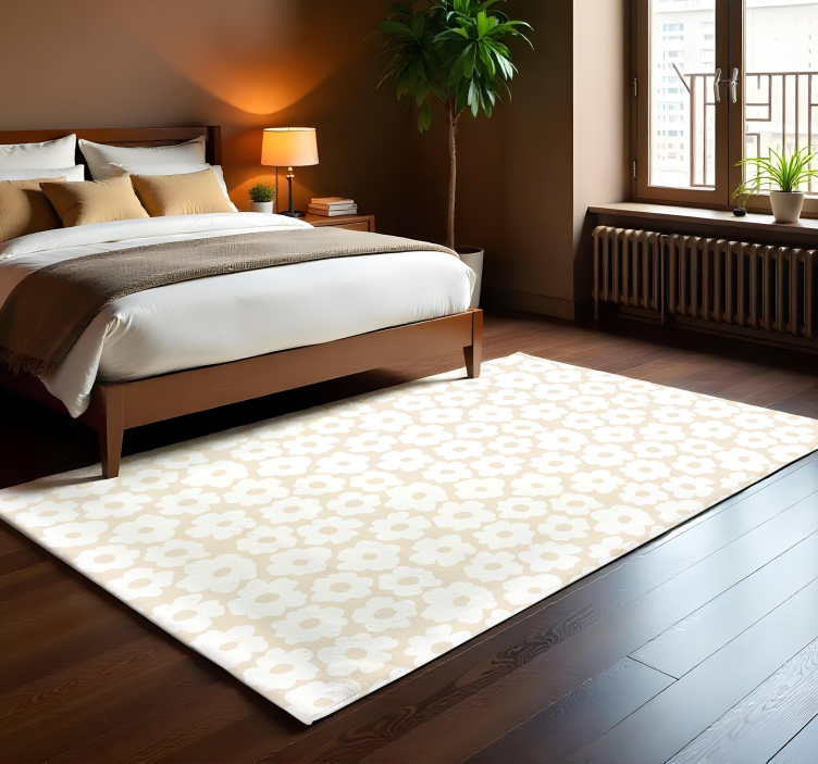 Tapete vinílico flores e plantas papoula branca - TenStickers