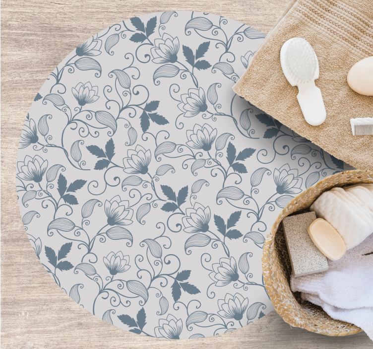 Tapete vinílico casa de banho serenidade floral - TenStickers