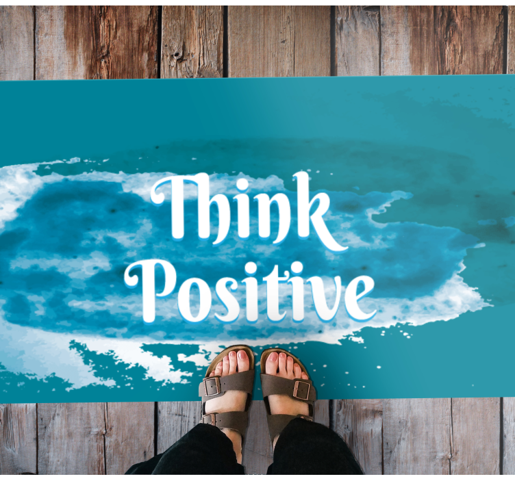 Tapete vinílico frases e textos abrace o otimismo - TenStickers