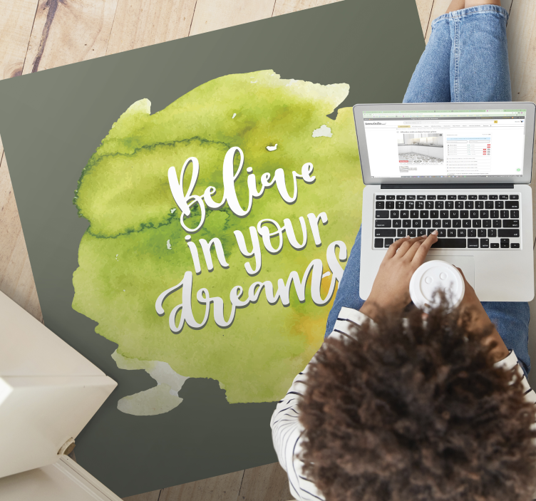 Tapete vinílico frases e textos confiança nas aspirações - TenStickers