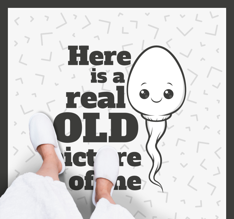 Tapete vinílico frases e textos foto antiga real de esperma - TenStickers