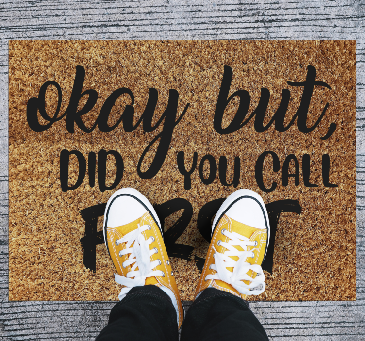 Tapete vinílico hall de entrada frase engraçada bem-vindo - TenStickers