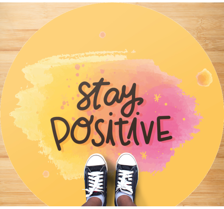 Tapete vinílico frases e textos manter o otimismo - TenStickers