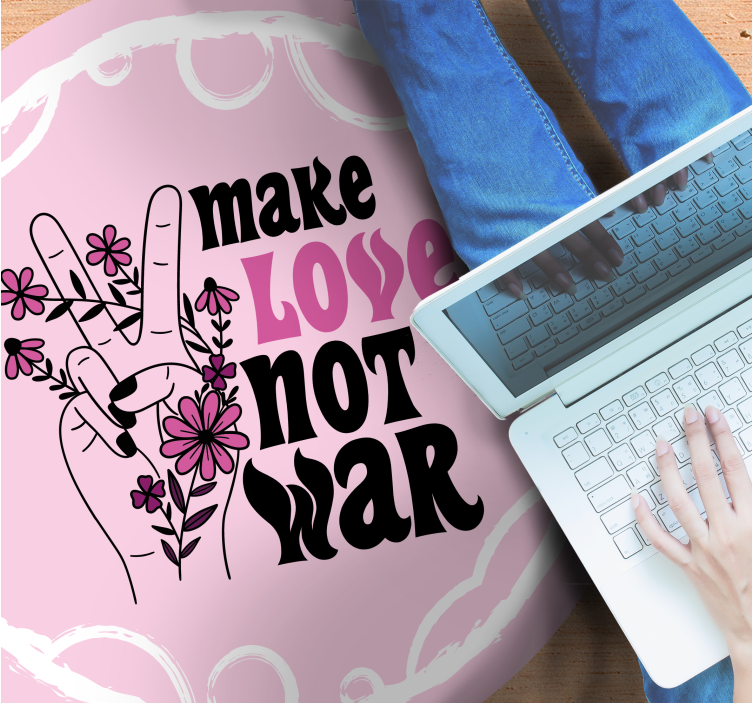 Tapete vinílico frases e textos mensagem de amor pacífica - TenStickers