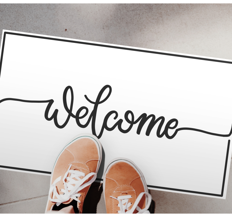 Tapete vinílico hall de entrada boas-vindas elegantes - TenStickers