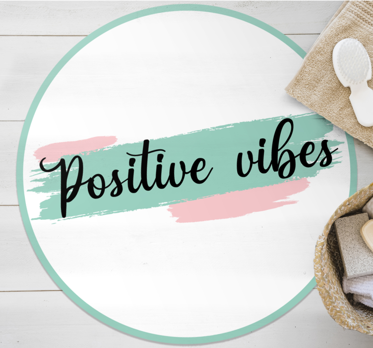 Tapete vinílico frases e textos vibrações positivas - TenStickers