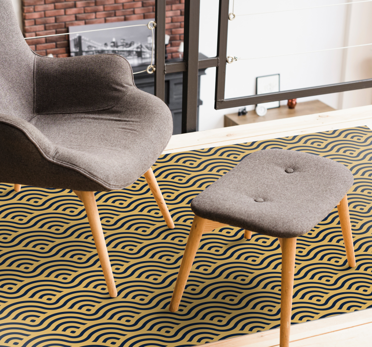 Tapete vinílico geométricas aparência com padrão ondulado - TenStickers