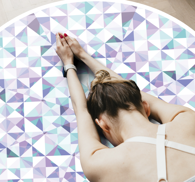 Tapete vinílico geométricas caleidoscópio geométrico - TenStickers