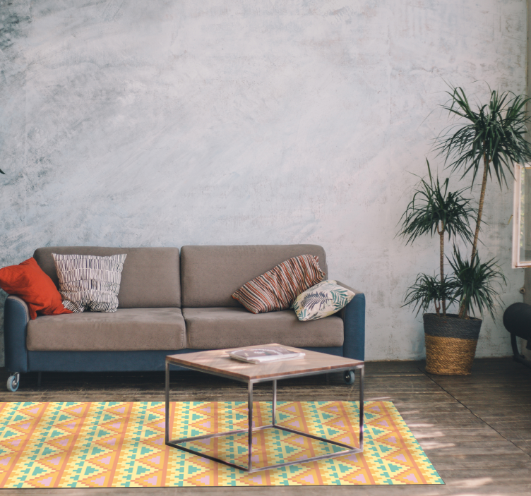 Tapete vinílico geométricas decoração estampada tribal - TenStickers