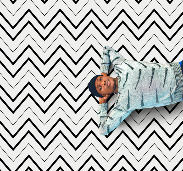 Tapete vinílico minimalista estilo chevron - TenStickers