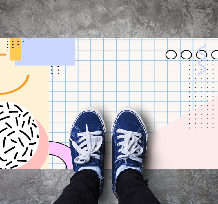 Tapete vinílico geométricas abstrato moderno - TenStickers