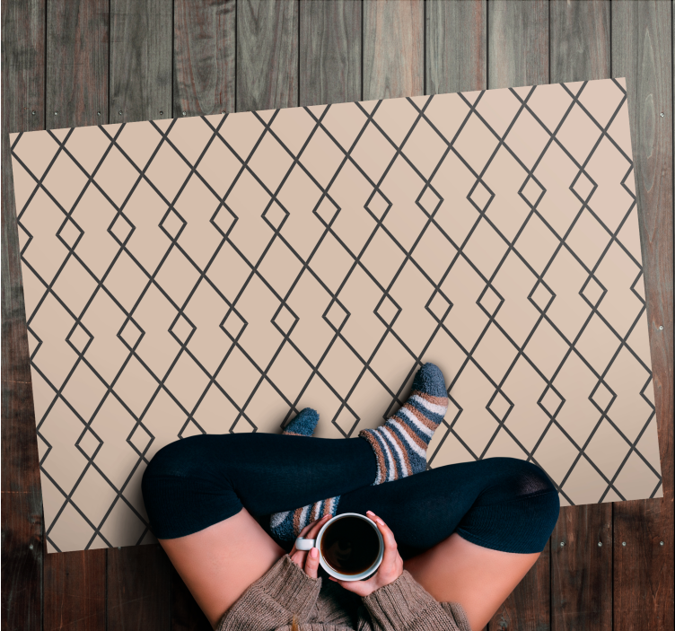 Tapete vinílico geométricas gracioso motivo de diamante - TenStickers