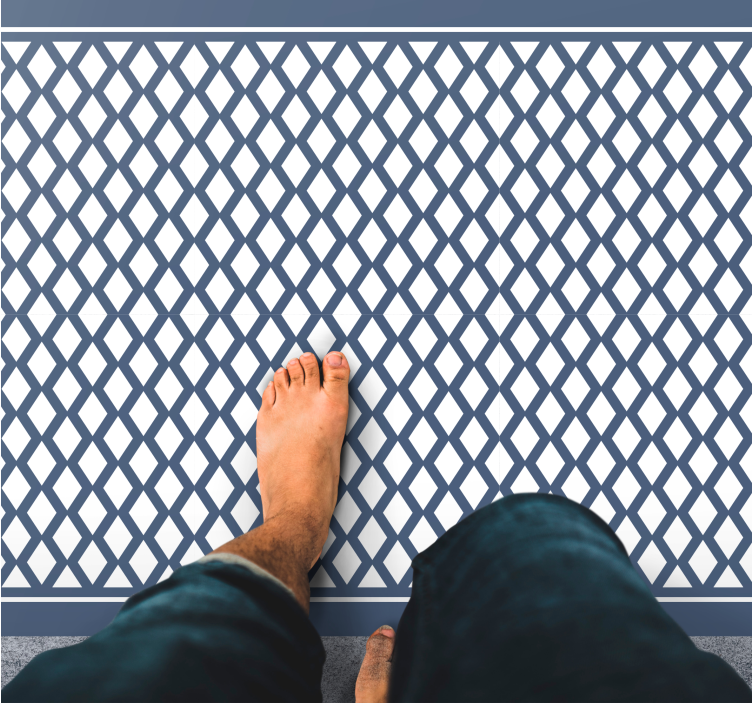 Tapete vinílico geométricas motivo de diamante chique - TenStickers