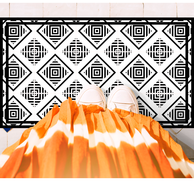 Tapete vinílico geométricas motivos monocromáticos - TenStickers