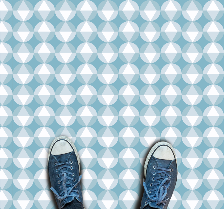 Tapete vinílico geométricas padrão de diamante dinâmico - TenStickers