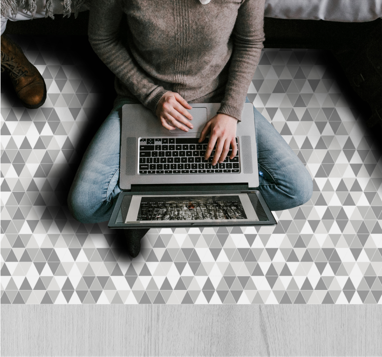 Tapete vinílico geométricas padrão triangular geométrico - TenStickers