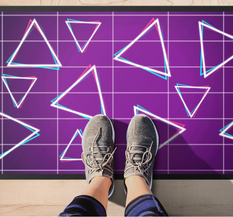 Tapete vinílico geométricas padrão triangular vibrante - TenStickers