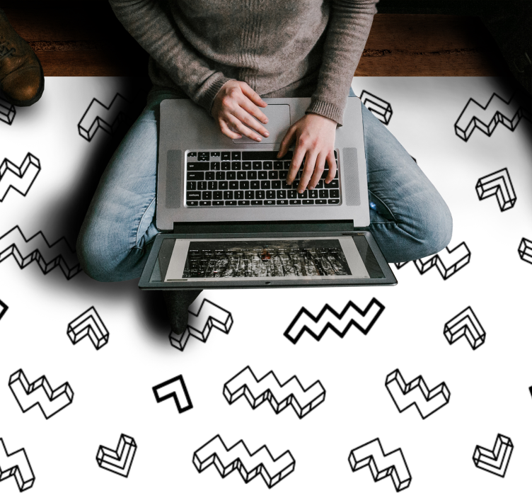 Tapete vinílico criança padrões angulares ousados - TenStickers