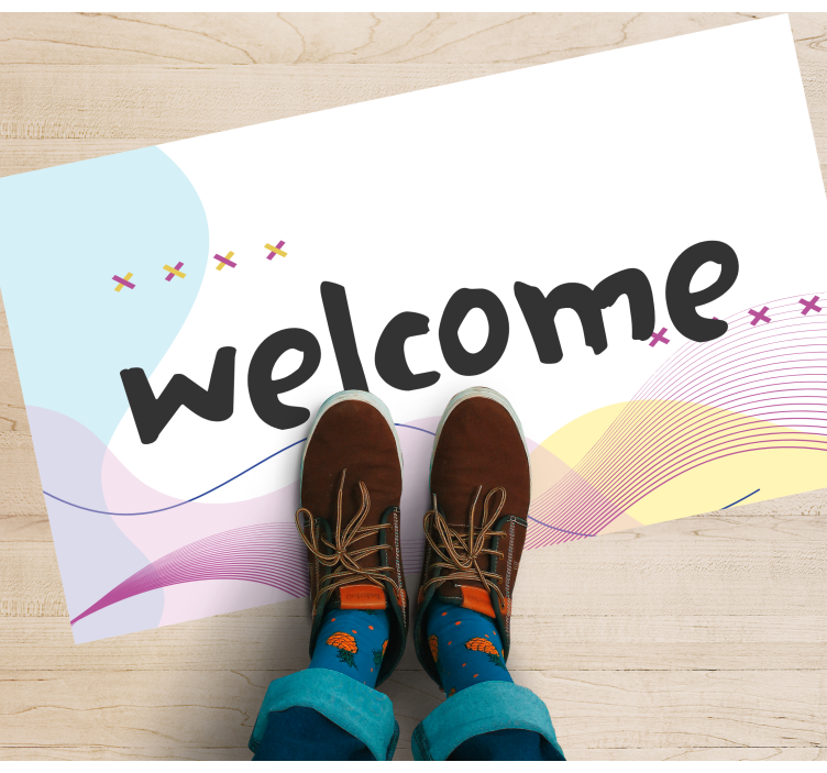 Tapete vinílico hall de entrada moderno abstrato - TenStickers