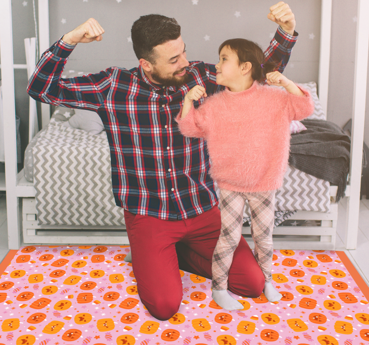 Tapete vinílico halloween propagação com motivo de abóbora - TenStickers