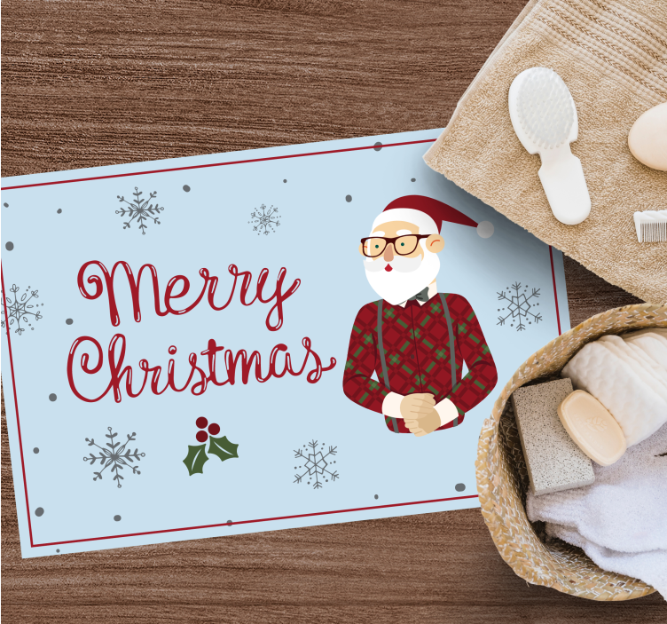 Tapete vinílico halloween saudação alegre do papai noel - TenStickers