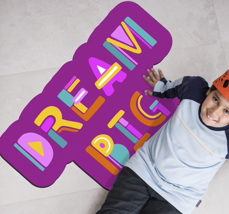 Tapete vinílico infantis sonhe grande tipografia - TenStickers