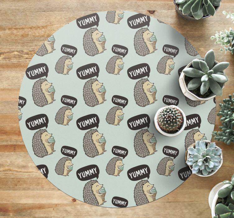 Tapete vinílico infantis delícia de ouriço - TenStickers