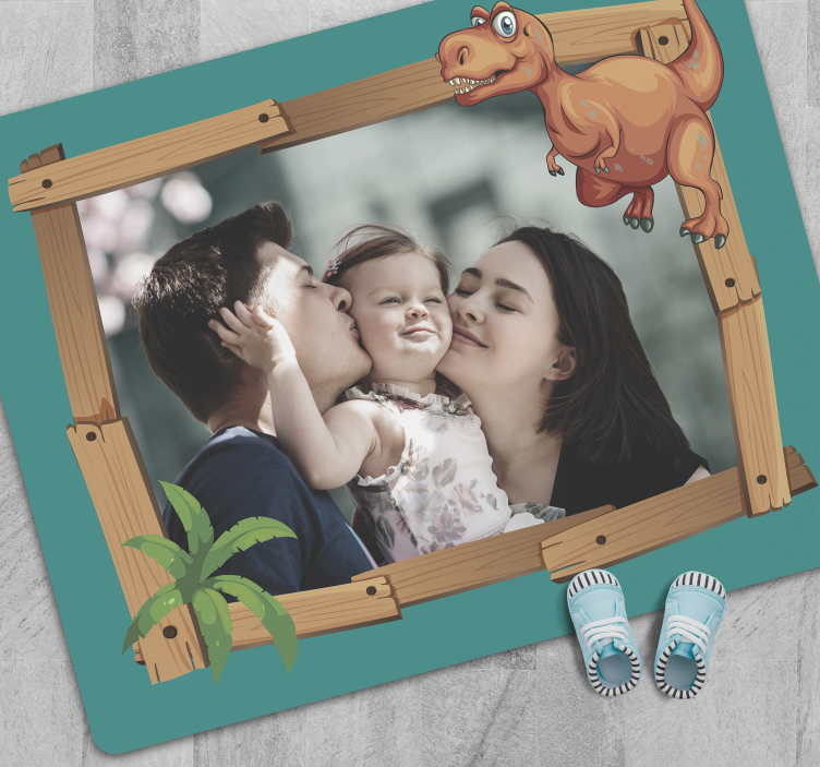 Tapete vinílico infantis dinossauro personalizável - TenStickers