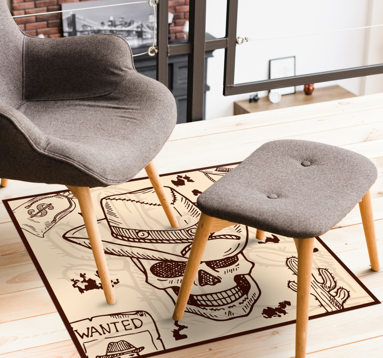 Tapete vinílico juvenil ilustração com tema ocidental - TenStickers