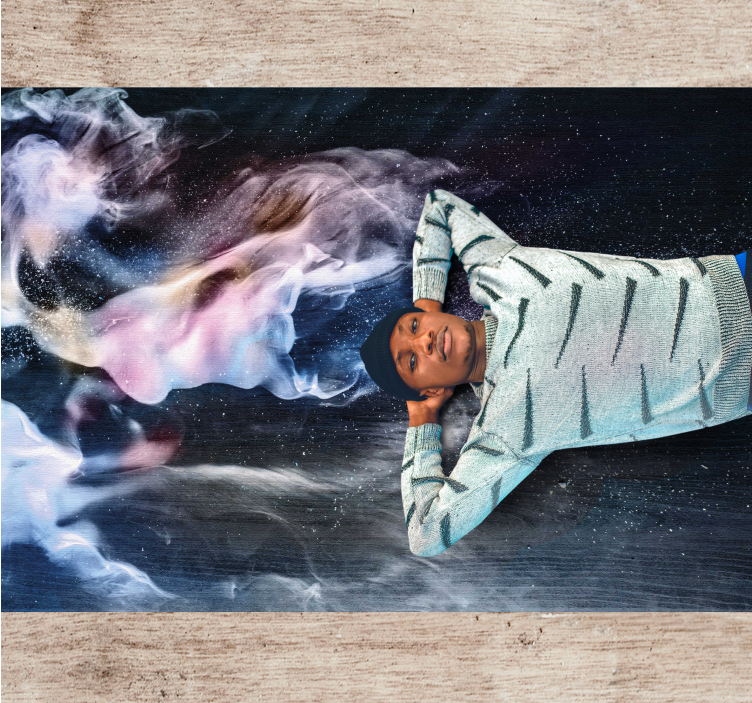 Tapete vinílico juvenil redemoinhos de fumaça cósmica - TenStickers