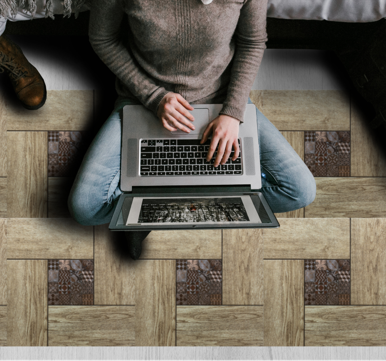 Tapete vinílico madeira padrão texturizado - TenStickers