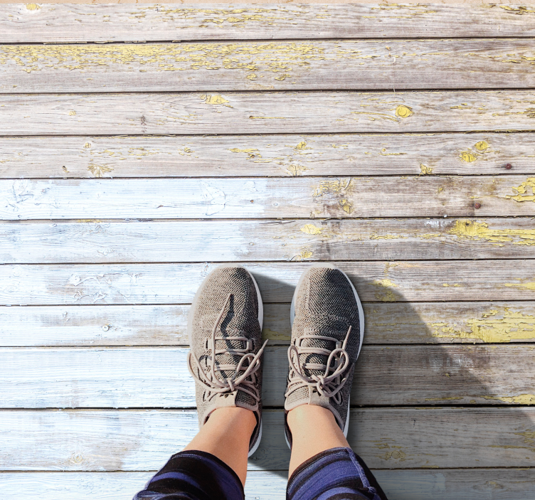 Tapete vinílico madeira superfície de tábua desgastada - TenStickers