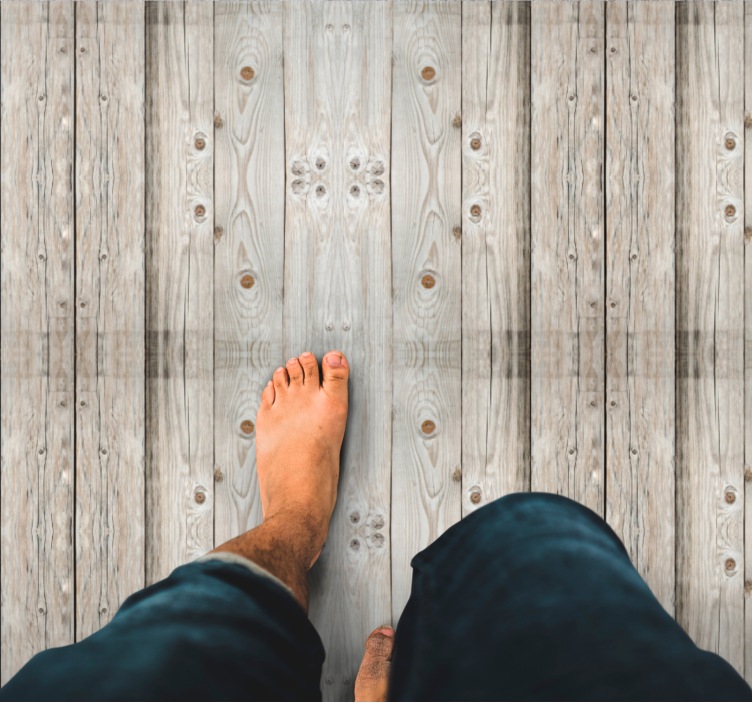 Tapete vinílico madeira tabuas de madeira envelhecida - TenStickers