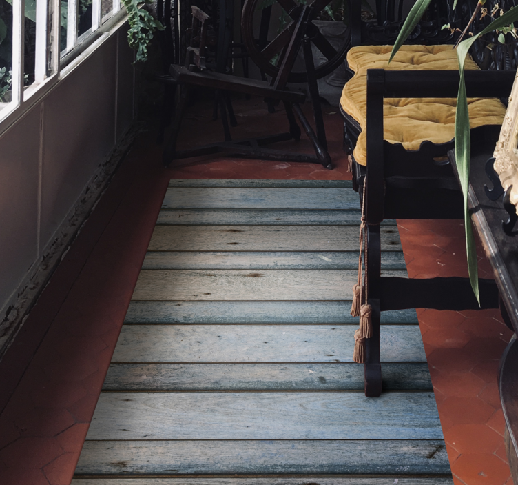 Tapete vinílico madeira tábuas desgastadas pelo tempo - TenStickers