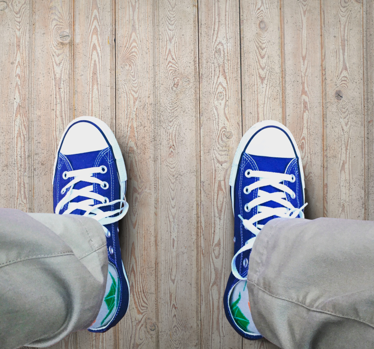 Tapete vinílico madeira tábuas marrom claro - TenStickers