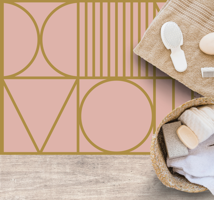 Tapete vinílico minimalista figuras geométricas - TenStickers