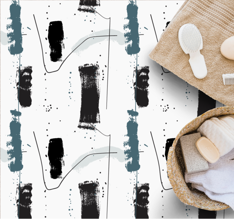 Tapete vinílico minimalista formas abstratas lineares - TenStickers