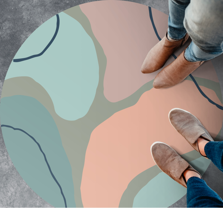 Tapete vinil minimalista formas geométricas abstratas - TenStickers