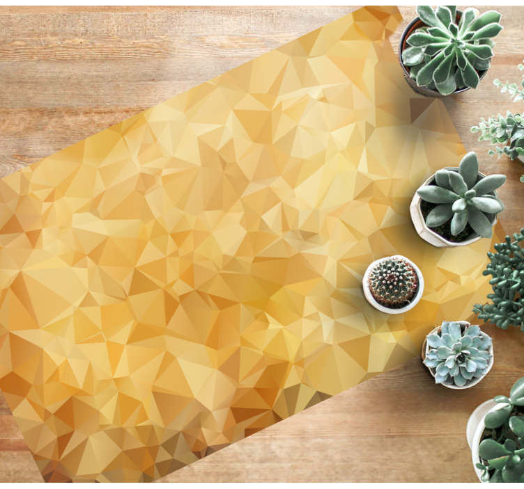 Tapete vinílico geométricas padrão dourado - TenStickers
