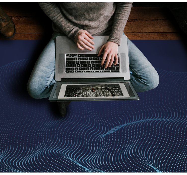 Tapete vinílico moderno motivo de onda fluida - TenStickers