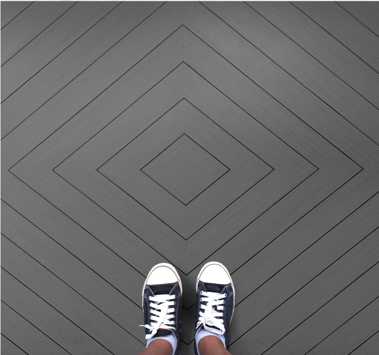 Tapete vinílico moderno piso com padrão de diamante - TenStickers