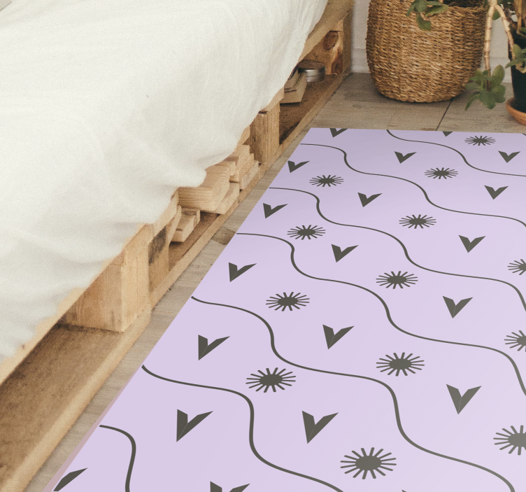 Tapete vinílico moderno vibração do padrão de onda - TenStickers