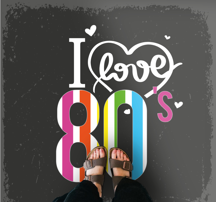 Tapete vinílico mosaico amor retrô anos 80 - TenStickers