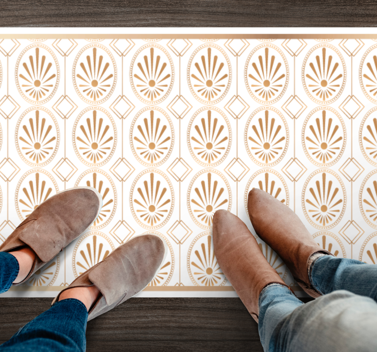 Tapete vinílico mosaico motivo dourado sofisticado - TenStickers