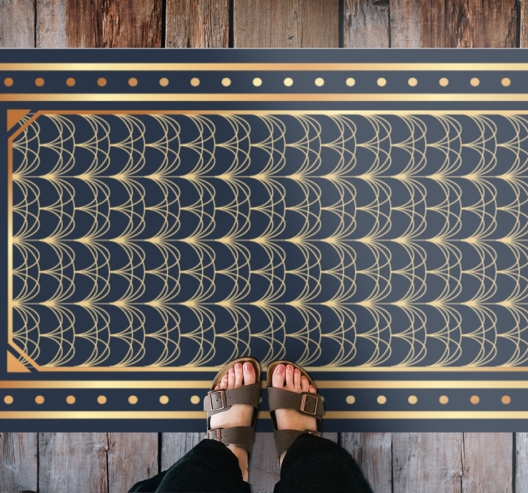 Tapete vinílico geométricas padrões de ondas elegantes - TenStickers