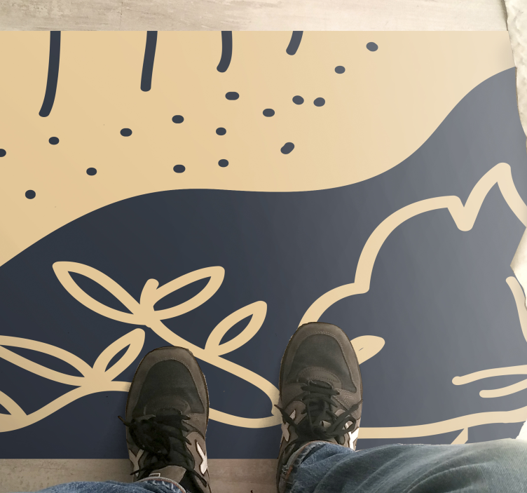 Tapete vinílico natureza com estampa de folhas bege - TenStickers