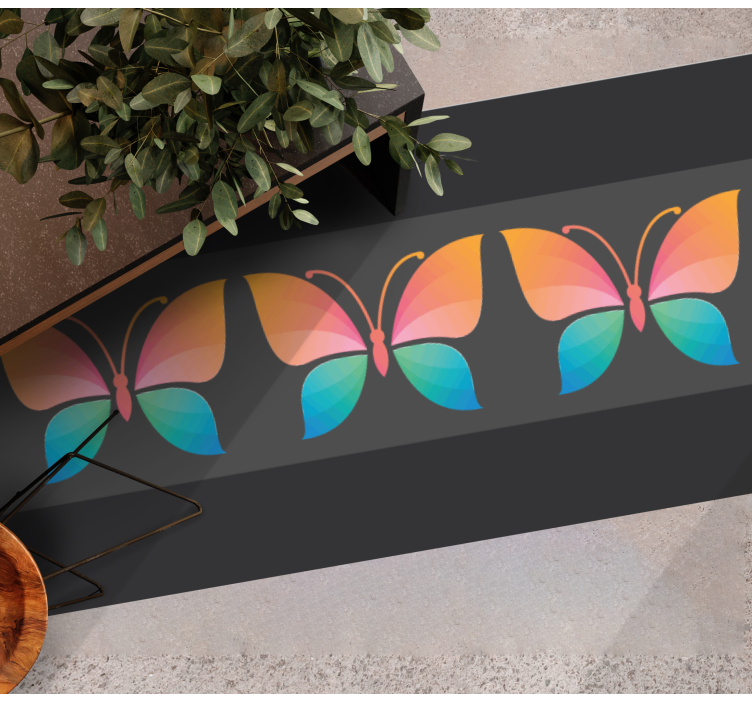 Tapete vinílico natureza conceito de borboleta vibrante - TenStickers