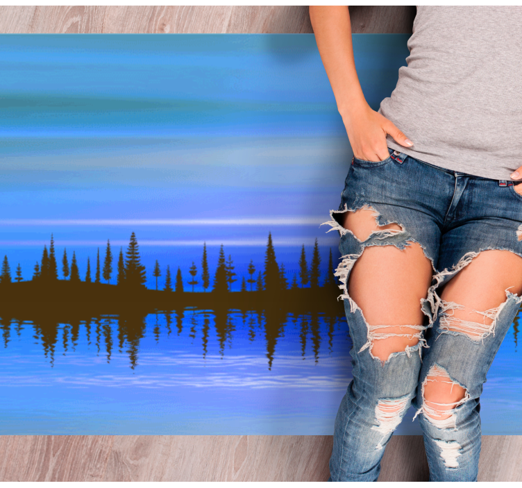 Tapete vinílico natureza mistura de paisagens abstratas - TenStickers