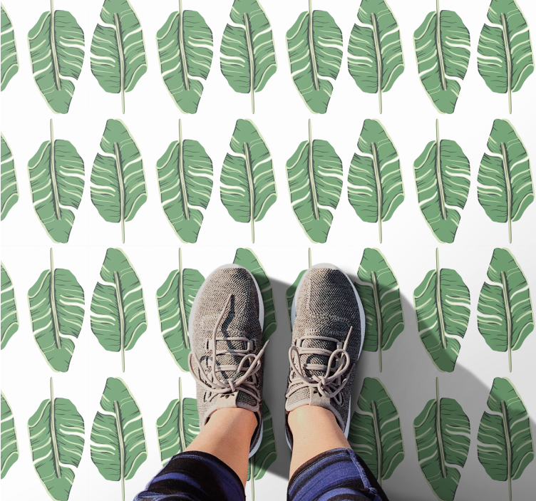Tapete vinílico natureza motivo de folha opulenta - TenStickers